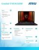 MSI Notebook Crosshair 17 HX AI D2XWGKG-006XPL nOS^ICU9 275HX^16GB^1TB^RTX5070^17 cali